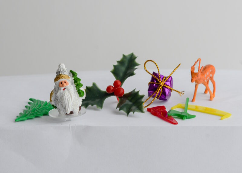 Bûche de Noël Zubehör - Set 7-teilig 3/4