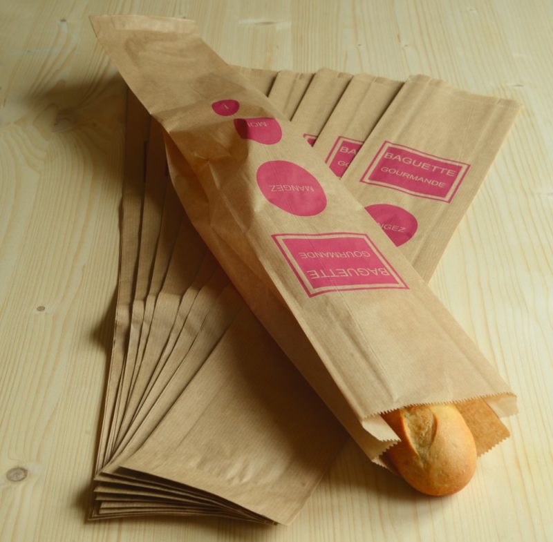 Produktbild 1 Baguettefaltenbeutel 50 x 10 cm Kraft - braun