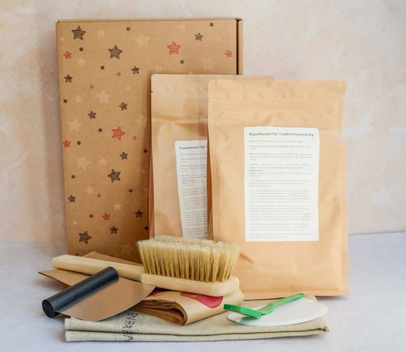 Französisches Brotback-Set "Boulangerie" - Geschenkidee für Baguette und Croissants