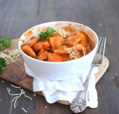 Bretonische Ravioli mit Thunfisch, Ricotta