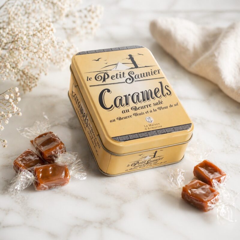 Geschenkbox Aus Metall Mit Salzbutter Karamell Bonbons