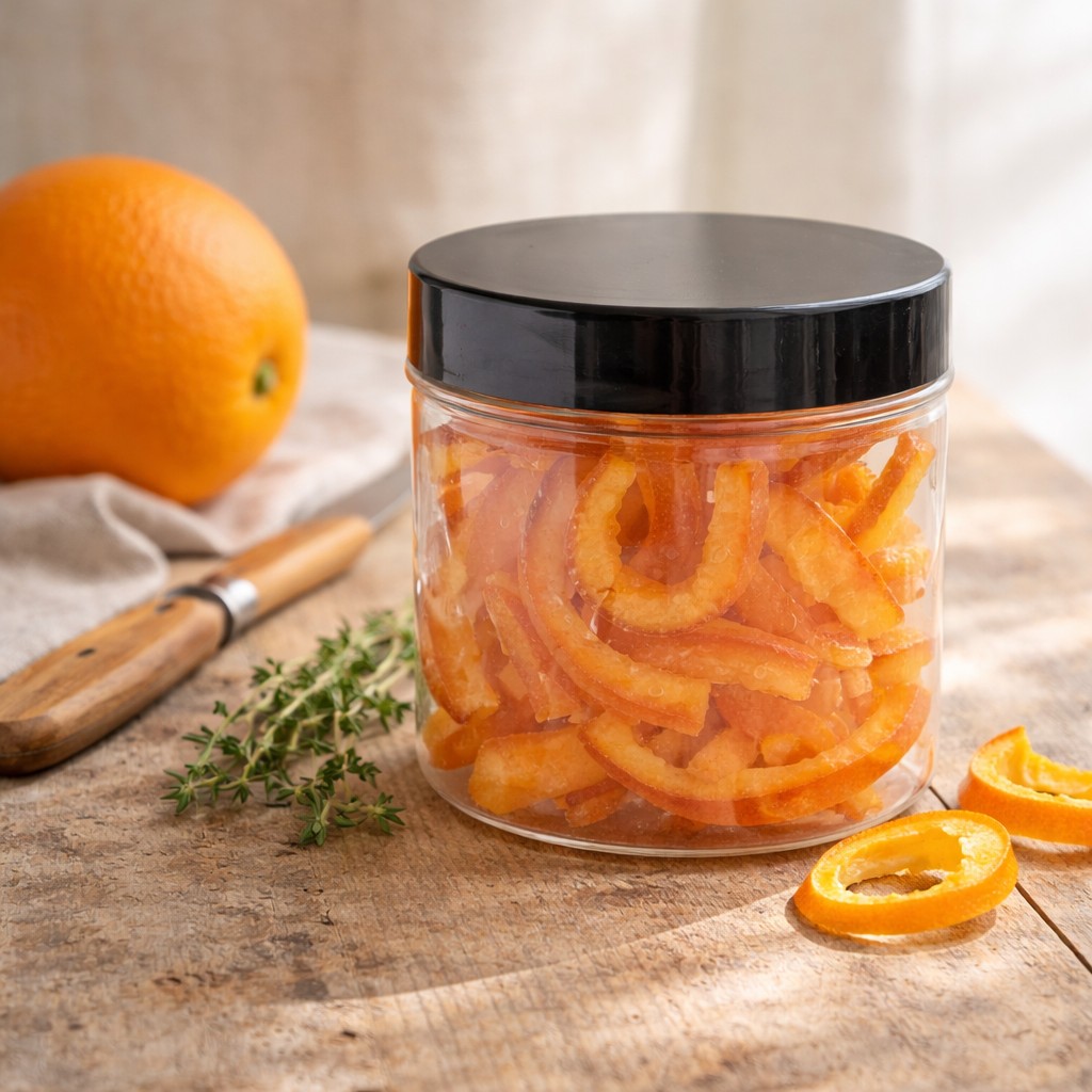 Kandierte Orangenschalen in Streifen - Premium Orangeat zum Backen 100g