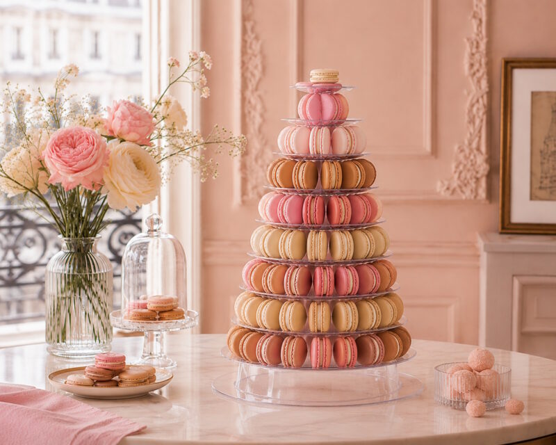 Macarons Pyramide Fuer Bis Zu Macarons Durchsichtig