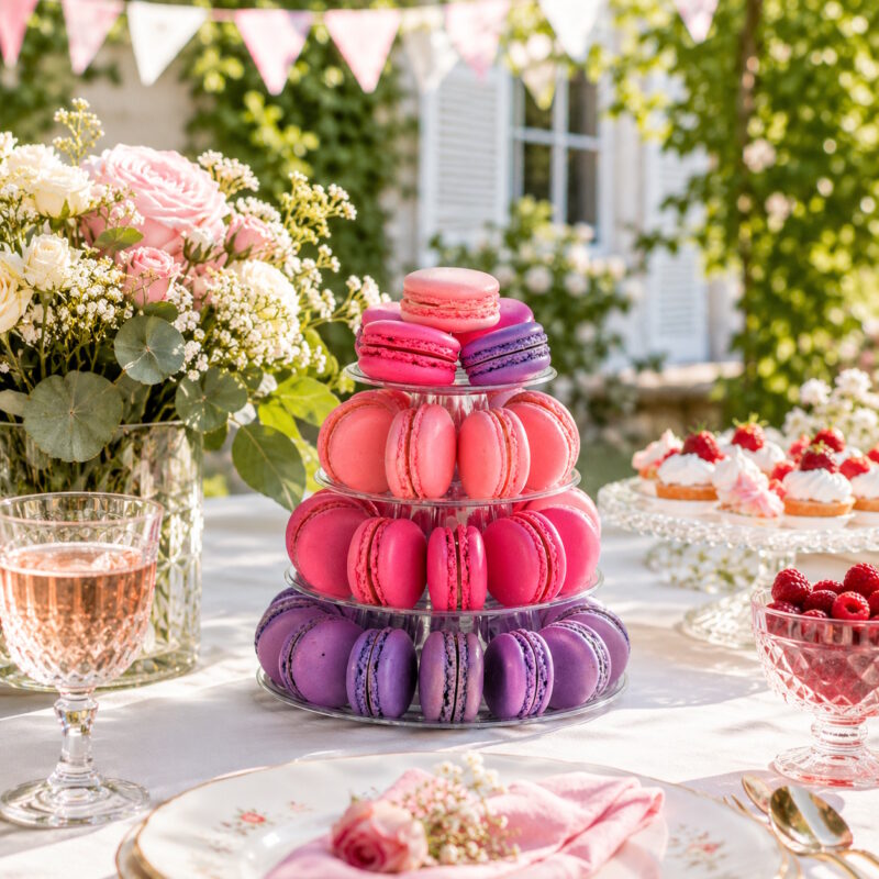 Mini Macarons Pyramide Feier Geschenk