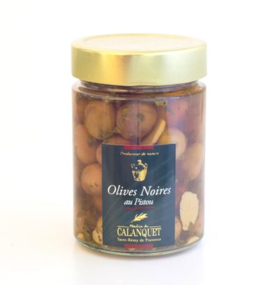 Schwarze Grossane Oliven mit Pistou 175g