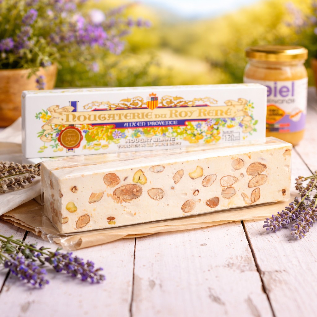 Weißer Nougat aus der Provence mit Lavendel-Honig