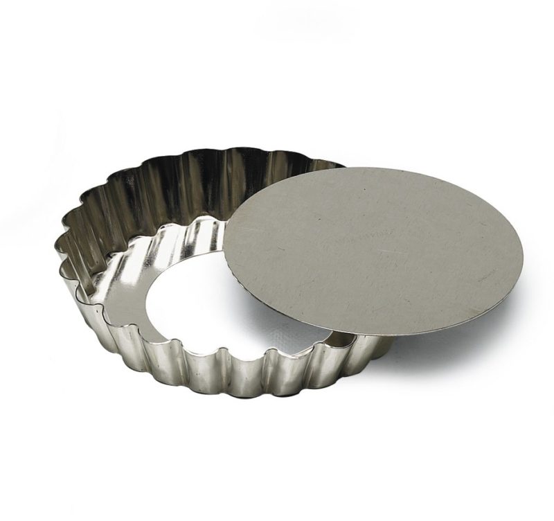 Produktbild 1 Tartelette Backform mit abnehmbarem Boden aus Weißblech Ø 100 mm, H: 18 mm von Gobel