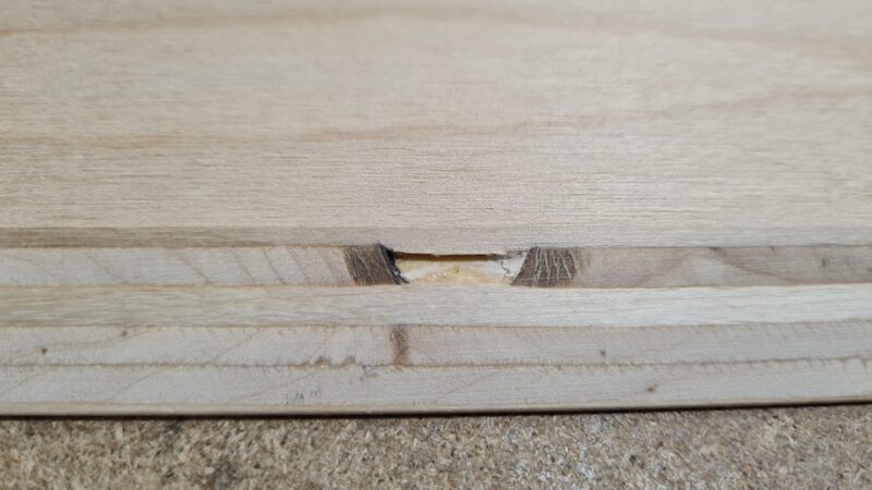Brotschaufel aus naturbelassenem Holz (B-Ware, leicht eingedrückt- Holzstruktur) 6/7