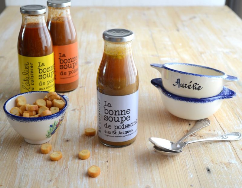 Fischsuppe mit Jakobsmuscheln aus der Bretagne "La bonne soupe de poissons aux St. Jacques" 500ml 2/2