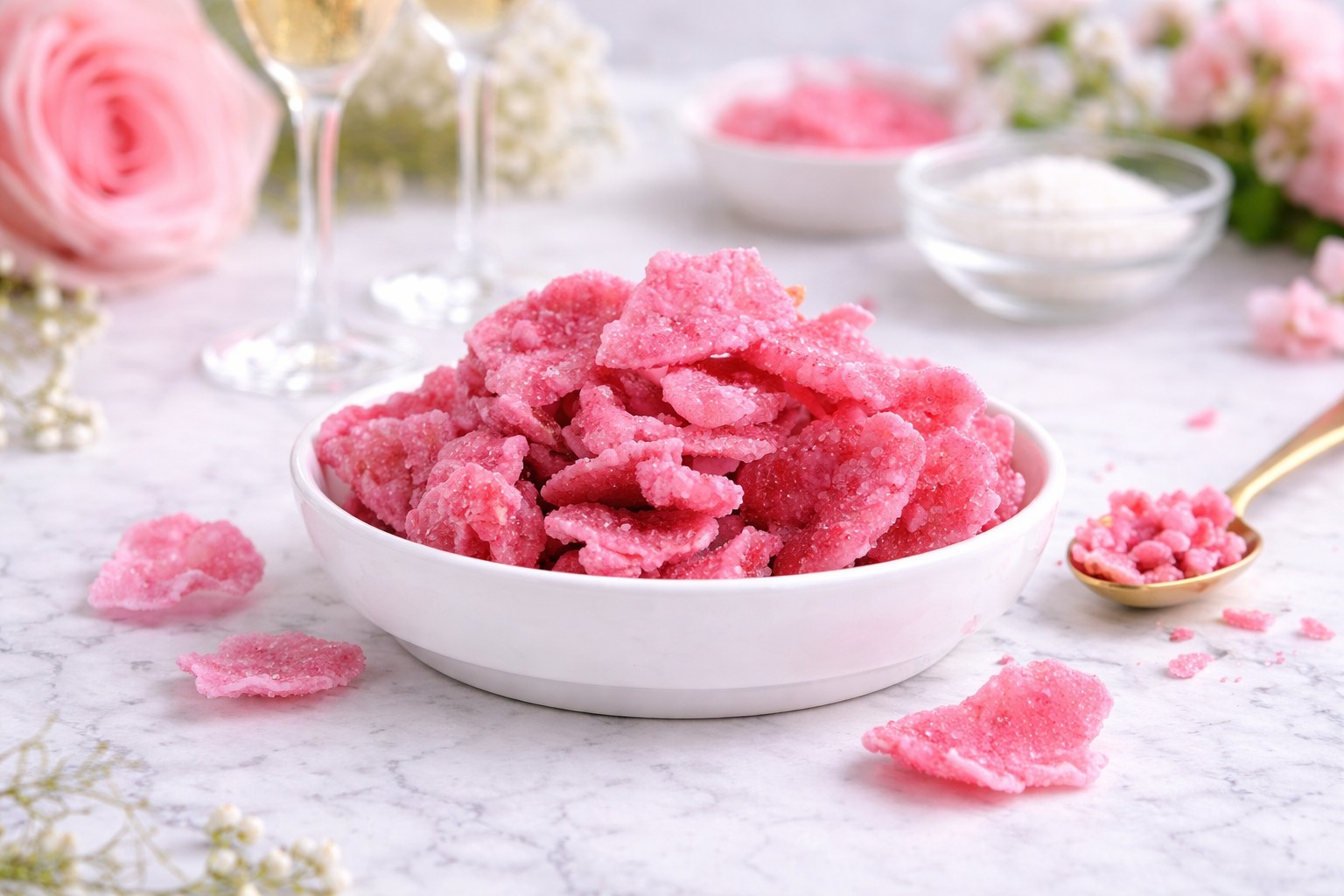 Rosen Kandierte Rosenbluetenblaetter Aus Der Provence