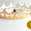Galette des Rois Zubehör "Louis d'or" 1 Porzellanfigur (Fève) + 1 Krone