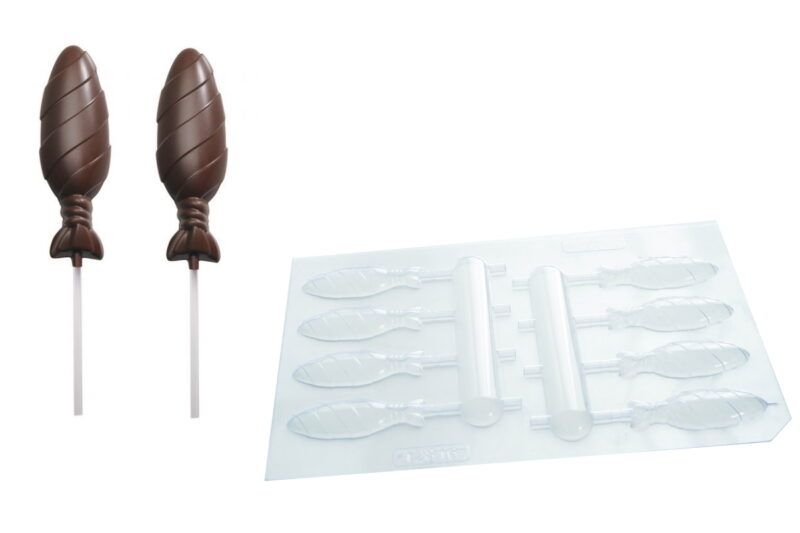 Produktbild 4 PVC-Gießform für 4 ovale Lollipops - Sucettes von Valrhona Signature