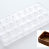 Pralinenform - Schokoladenform für 24 kleine quadratische Pralinen oder Hohlkörper