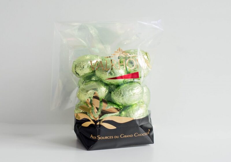 Gefüllte Ostereier von Valrhona - Gianduja Feuilletine Milchschokolade 100g 3/3