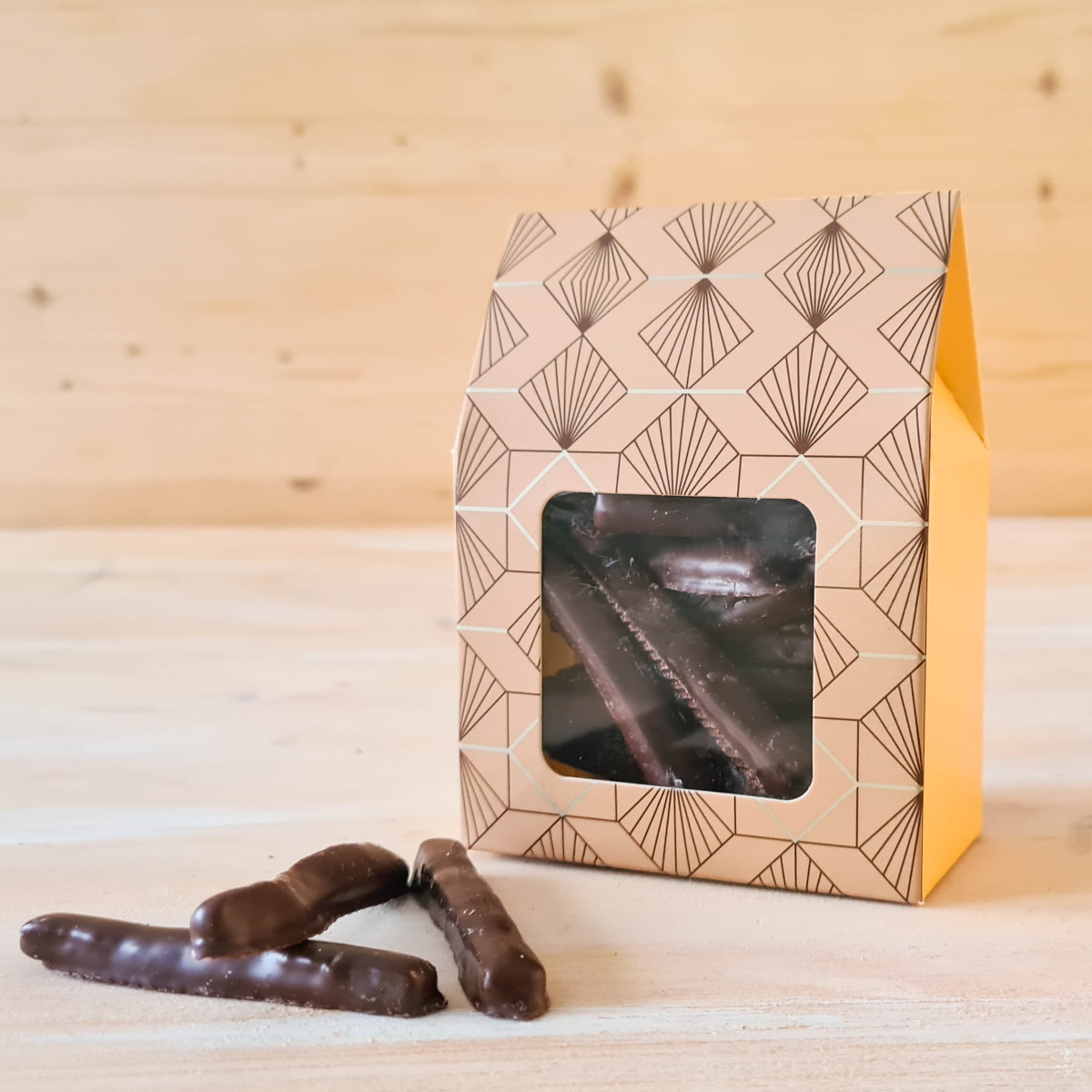 Orangettes - kandierte Orangenschalen mit Zarbitterschokolade von Valrhona 125g