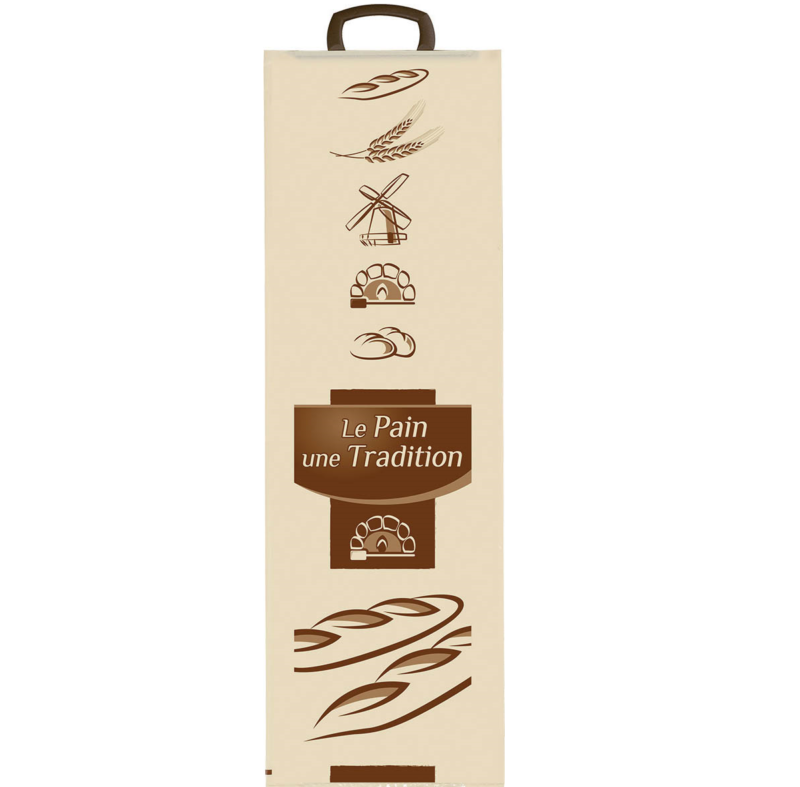 Baguette Tasche 75 x 24 cm braun