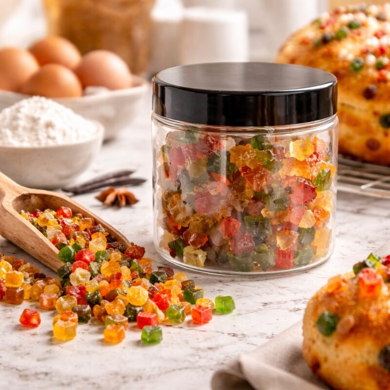 Bunte Mischung Aus Kandierten Melonen Backen Pannetone Colombo Cake