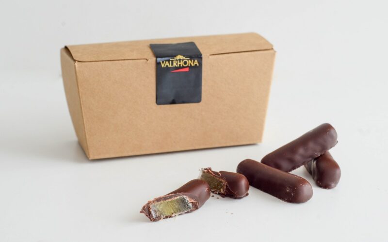 Gingembrette – kandierter Ingwer mit Zarbitterschokolade von Valrhona 125g