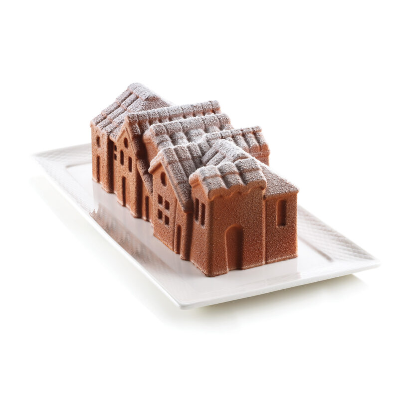 Silikonform Buche De Noel Winter Village Silikonform Buche De Noel Winter Village