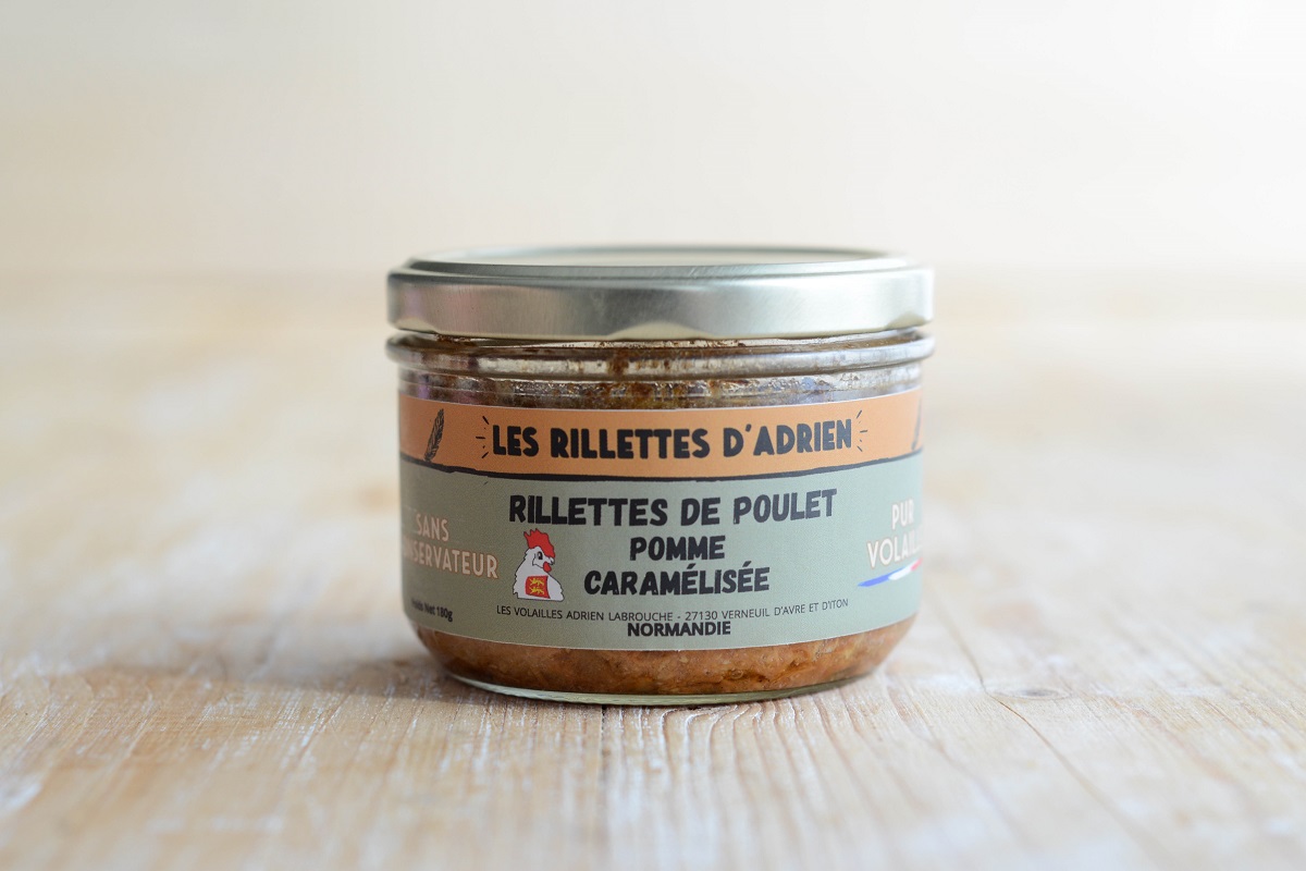 Haehnchen Rillettes Mit Karamelisierte Apfeln Aus Der Normandie
