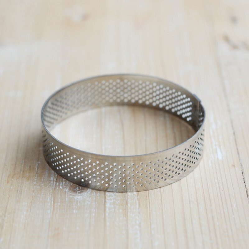 Tartelette Ring gelocht aus Edelstahl Ø 80 x 20 mm