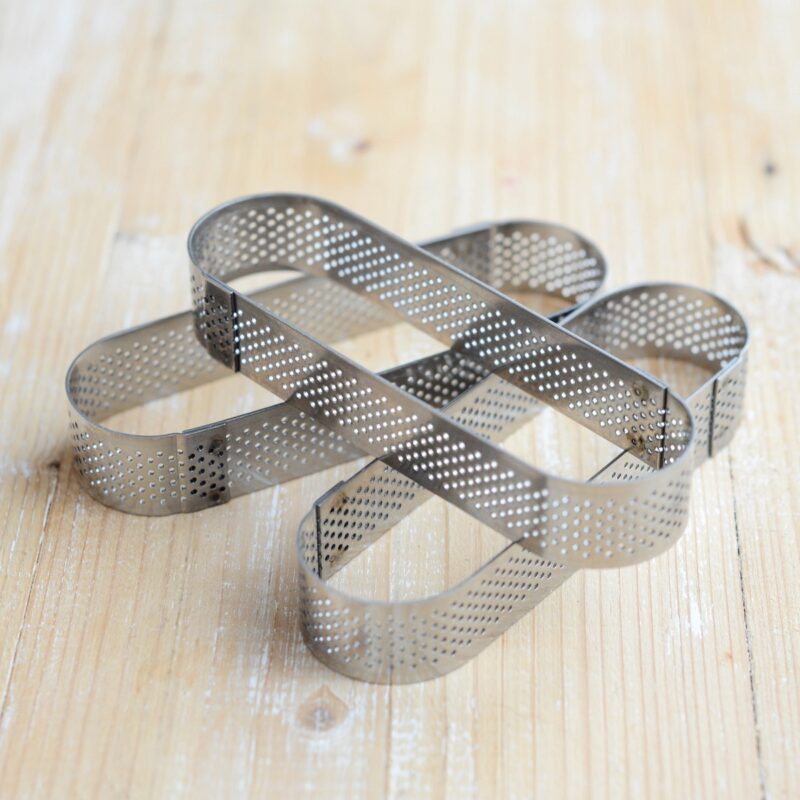 Ovaler Tartelette Ring gelocht aus Edelstahl 120 x 35 x 20 mm 8/8