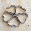 Herz Tartelette Ring gelocht aus Edelstahl 8,5 x 7,5 x 20 mm 3/5