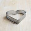 Herz Tartelette Ring gelocht aus Edelstahl 8,5 x 7,5 x 20 mm