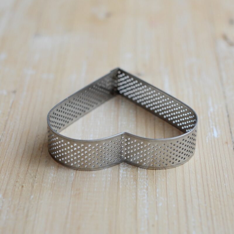 Herz Tartelette Ring gelocht aus Edelstahl 8,5 x 7,5 x 20 mm 4/5
