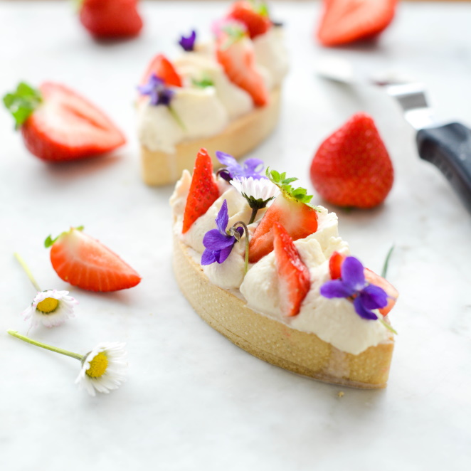 Tartelette Vanille Erdbeeren