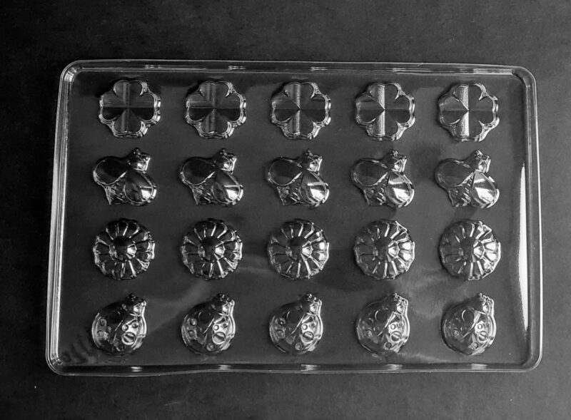 Produktbild 2 Schokoladengießform "Garten" aus APET für kleine Schokolade Pralinen oder Dekor