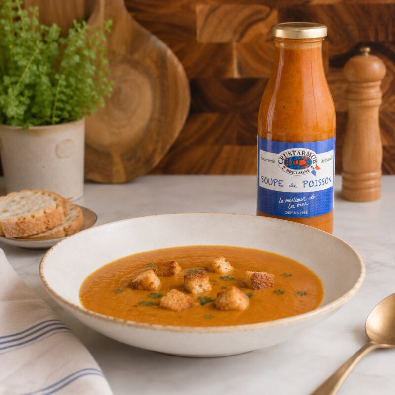 Fischsuppe bretagne klassisch bereit
