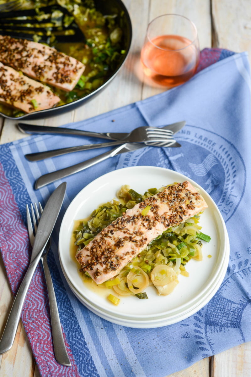 Lauch Fondue Mit Lachs Und Gegrillte Gewuerz