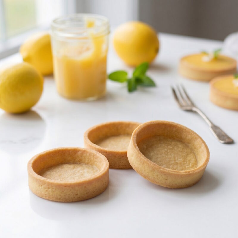 Vegane Tartelettes Boeden Vanille Rund Fertig Gebacken