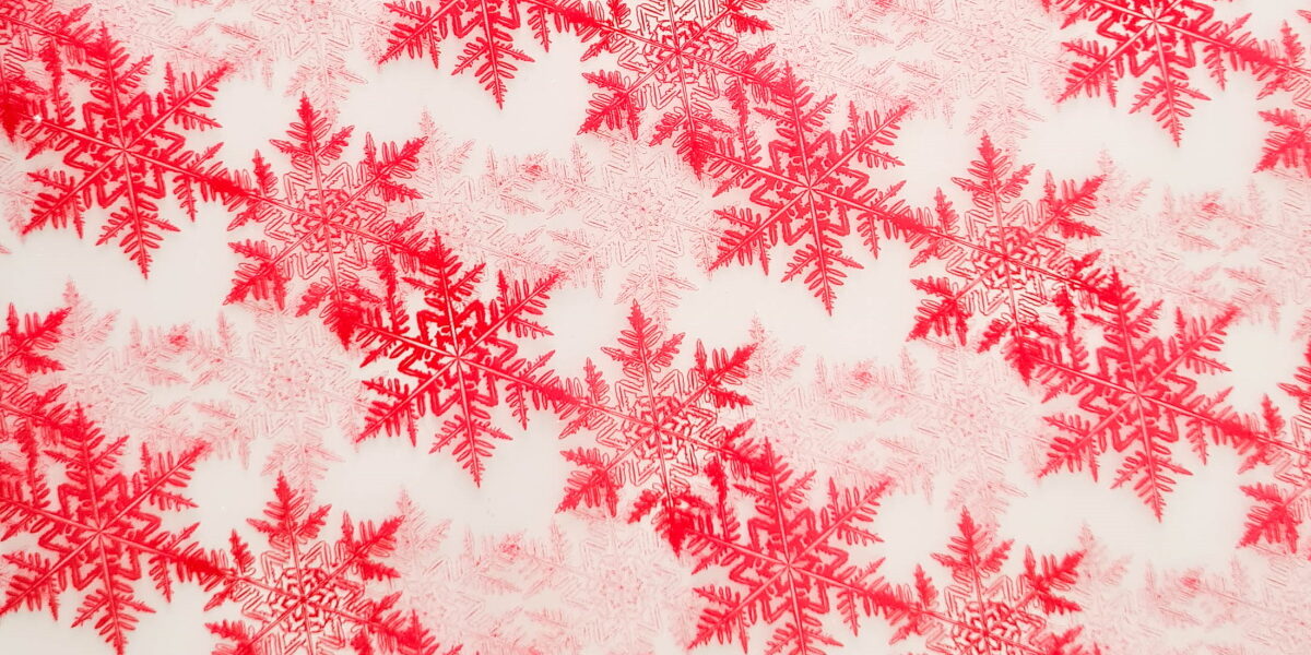 Schneeflocken rot