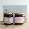 Geschenk Box Blumen und Beeren Konfitüren 2x 250g