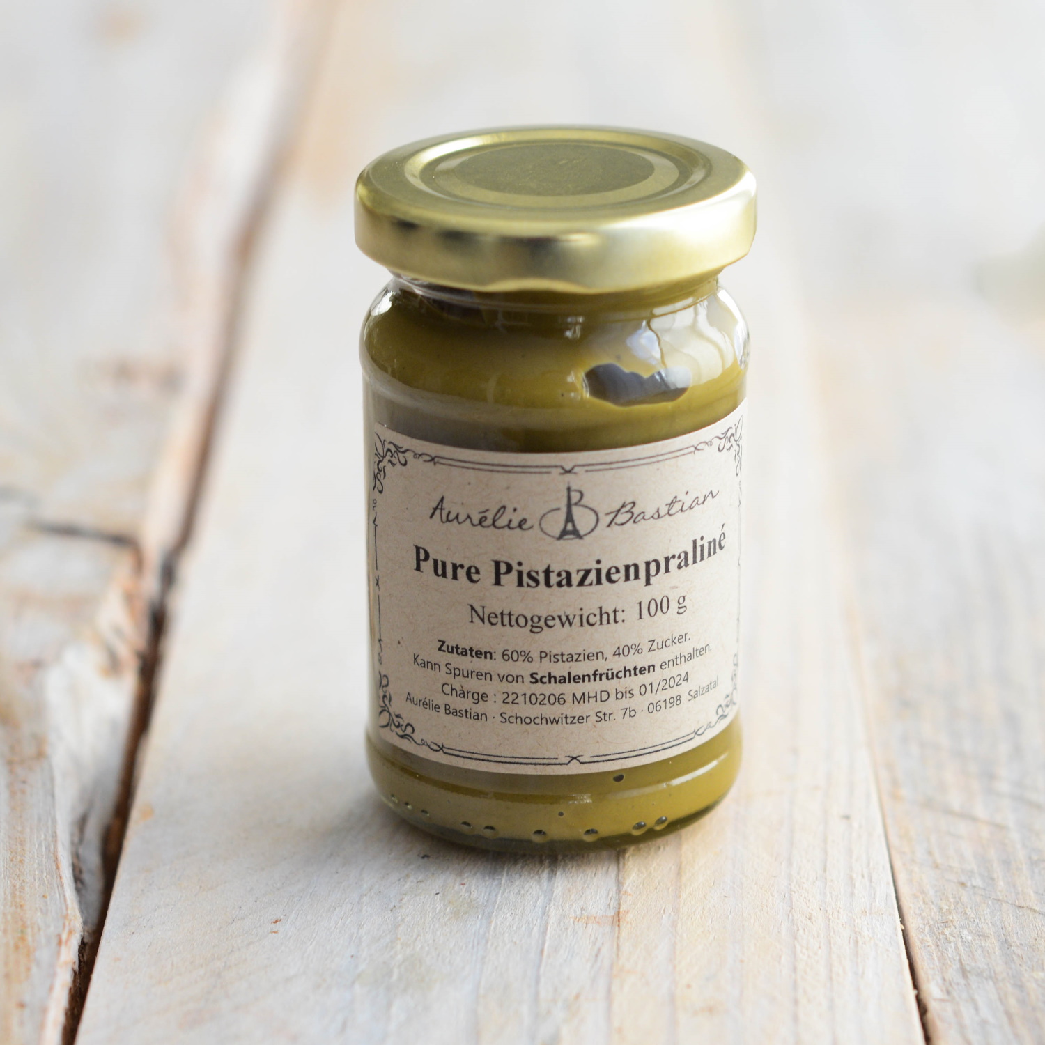 Pure Pistazien-Pralinenmasse (Praliné à la pistache) 60%