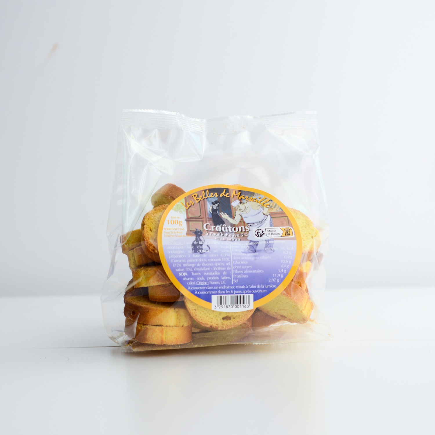 Croutons mit Safran und Olivenöl