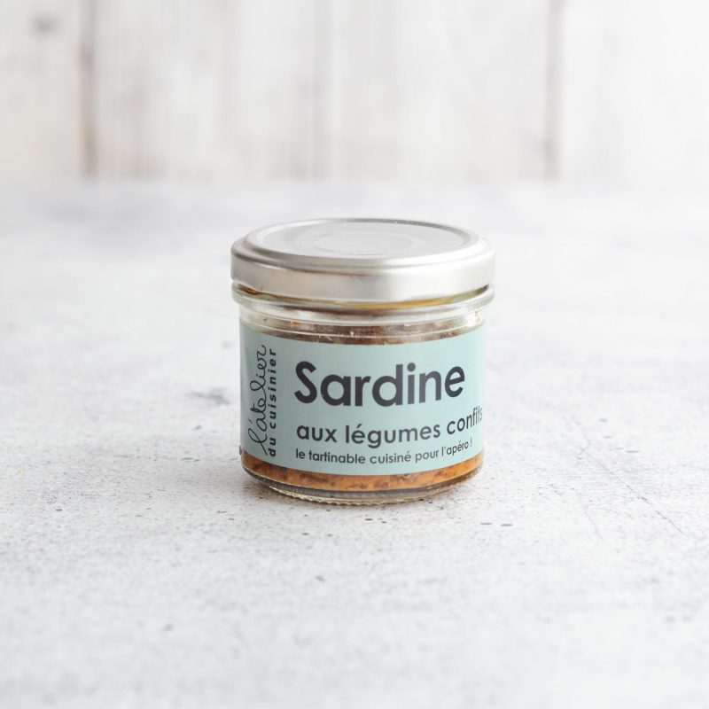 Brotaufstrich mit Sardinen mit konfiertem Gemüse 80g 2/2