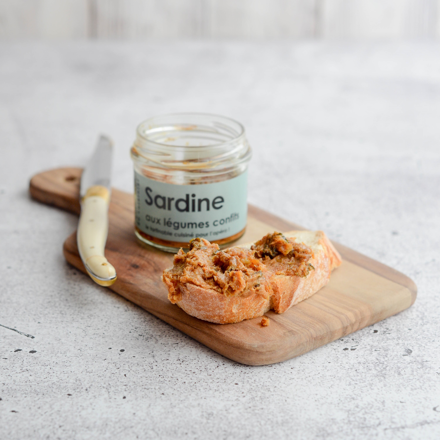 Brotaufstrich mit Sardinen mit konfiertem Gemüse 80g | Breizhcooking