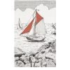 Geschirrtücher Set 2-teilig "Leuchtturm und Schiff" von Coucke 4/4