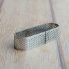 Mini ovaler Tartelette Ring gelocht aus Edelstahl 8,5 x 2,5 x 2 cm