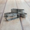 Mini ovaler Tartelette Ring gelocht aus Edelstahl 8,5 x 2,5 x 2 cm 3/3