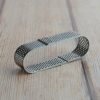 Mini ovaler Tartelette Ring gelocht aus Edelstahl 8,5 x 2,5 x 2 cm 2/3