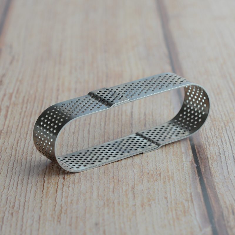 Produktbild 2 Mini ovaler Tartelette Ring gelocht aus Edelstahl 8,5 x 2,5 x 2 cm