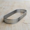 Tartering oval für 4-5 Personen gelocht aus Edelstahl 28 x 10 x 3,5 cm 5/11