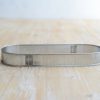 Tartering oval für 4-5 Personen gelocht aus Edelstahl 28 x 10 x 3,5 cm 7/11
