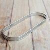 Tartering oval für 3-4 Personen gelocht aus Edelstahl 28 x 10 x 2 cm