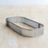 Tartering oval für 4-5 Personen gelocht aus Edelstahl 28 x 10 x 3,5 cm