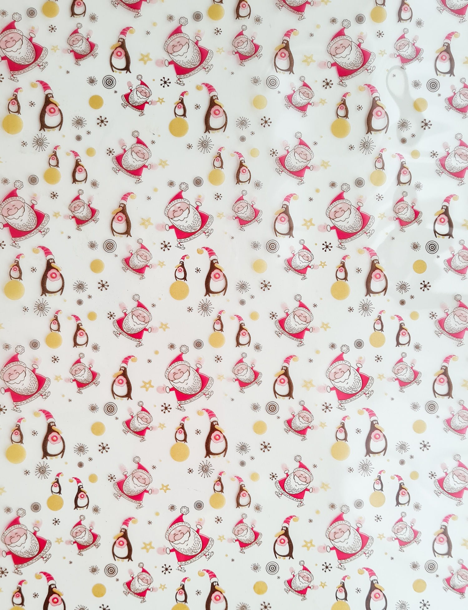 Transferfolie/Abziehfolie für Schokolade Pinguine und Weihnachtsmann von Valrhona